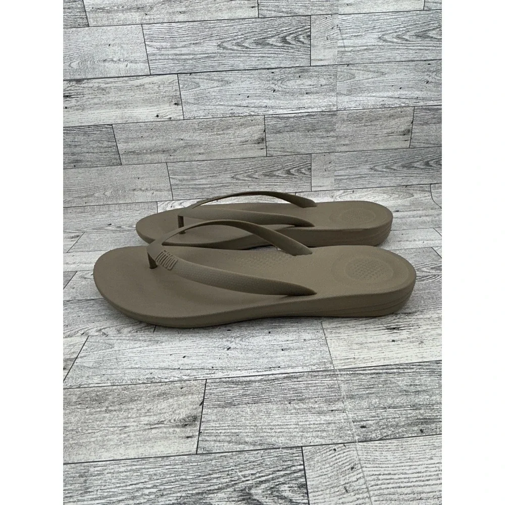 FitFlop iQushion Ergonomic Flip Flops Tan Brown Men Size 13 US‎ 47 EU 12 UK